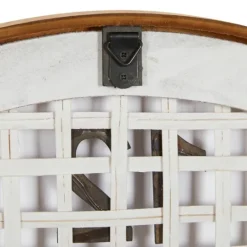 Kirkland's Home White Rustic Woven Farmhouse Wall Clock- Clocks