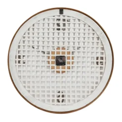 Kirkland's Home White Rustic Woven Farmhouse Wall Clock- Clocks
