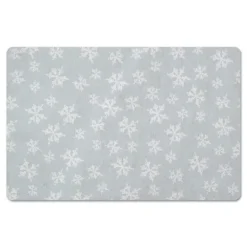 Kirkland's Home White Snowflake Christmas Kitchen Mat- Kitchen & Floor Mats