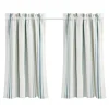 Kirkland's Home White Stripe Cafe Curtain Panel Set, 36 In.- Curtains & Drapes