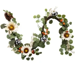 Kirkland's Home White Sunflower Garland- Wreaths