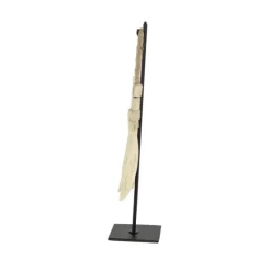 Kirkland's Home White Teak Wood Necklace Sculpture- Statues & Figurines