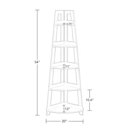 Kirkland's Home White 5-Tier Corner Ladder Bookshelf- Bookshelves