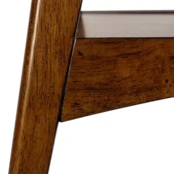 Kirkland's Home White Top And Pecan Wood Mid-Century Modern Table- Accent & End Tables