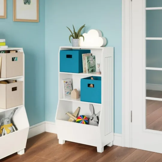Kirkland's Home White Toy Organizer Cubby Bookshelf- Bookshelves