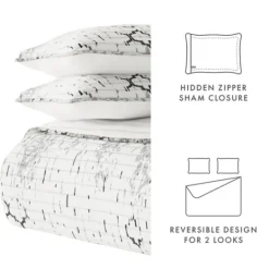Kirkland's Home White Trellis Reversible 3-Pc. King Quilt Set- Quilts