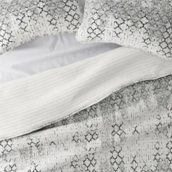Kirkland's Home White Trellis Reversible 3-Pc. Queen Quilt Set- Quilts