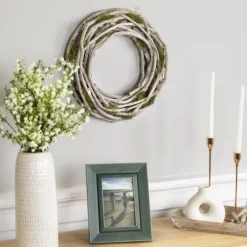 Kirkland's Home White Twig And Moss Wreath- Wreaths