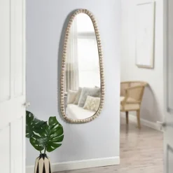 Kirkland's Home White Washed Abstract Shape Wall Mirror- Decorative Mirrors