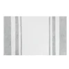 Kirkland's Home White With Stripe Reversible Bath Mat, 45 In.- Bathroom Rugs