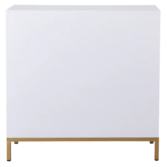 Kirkland's Home White Wood Basket Weave Cabinet- Cabinets & Sideboards