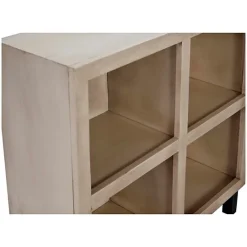 Kirkland's Home White Wood 4-Cubby Bookshelf- Entryway Furniture