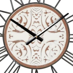 Kirkland's Home White Wood Farmhouse Square Wall Clock- Clocks