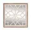 Kirkland's Home White Wood Lattice Overlay Mirror, 30X30 In.- Decorative Mirrors