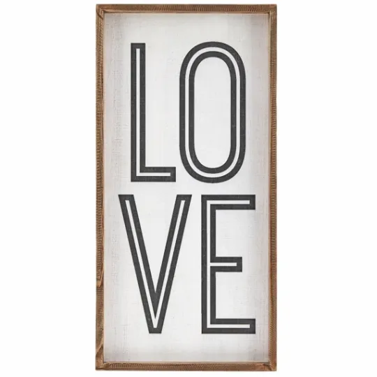 Kirkland's Home White Wood Love Framed Wall Plaque- Wall Quotes & Signs