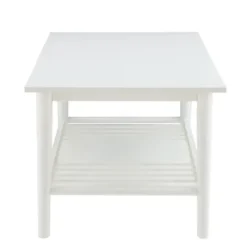 Kirkland's Home White Wood Midcentury Coffee Table- Coffee Tables