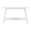 Kirkland's Home White Wood Midcentury Console Table- Console Tables