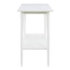 Kirkland's Home White Wood Midcentury Console Table- Console Tables