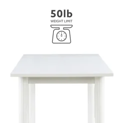 Kirkland's Home White Wood Midcentury Console Table- Console Tables