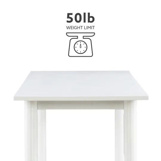 Kirkland's Home White Wood Midcentury Console Table- Console Tables