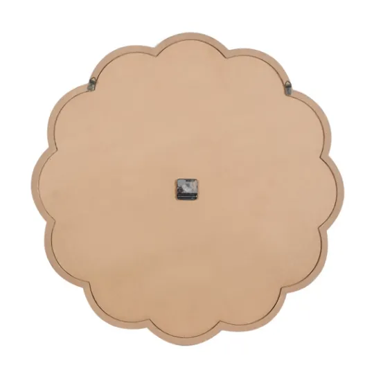 Kirkland's Home White Wood Scalloped Frame Wall Clock- Clocks