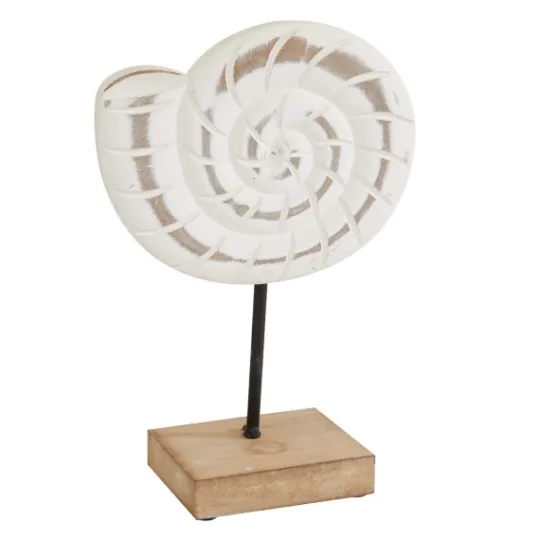 Kirkland's Home White Wood Sea Creature Statues, Set Of 3- Statues & Figurines