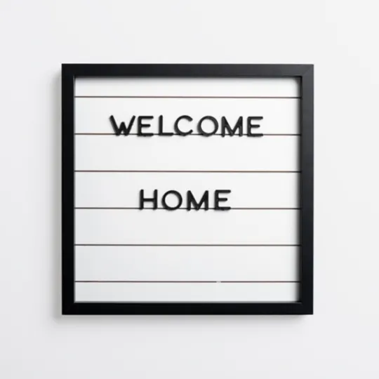 Kirkland's Home White Wood Shiplap Letterboard- Memo & Chalkboards