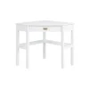 Kirkland's Home White Wood Single Drawer Corner Desk- Office Furniture