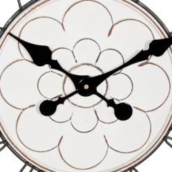 Kirkland's Home White Wood Vintage Farmhouse Clock- Clocks