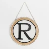 Kirkland's Home Whitewash Bead Trim Monogram R Plaque- Monogram Wall Decor