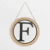 Kirkland's Home Whitewash Bead Trim Monogram F Plaque- Monogram Wall Decor