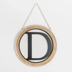 Kirkland's Home Whitewash Bead Trim Monogram D Plaque- Monogram Wall Decor