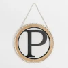 Kirkland's Home Whitewash Bead Trim Monogram P Plaque- Monogram Wall Decor