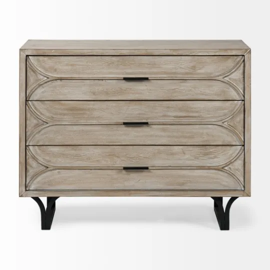 Kirkland's Home Whitewashed Brown 3-Drawer Wood Chest- Dressers & Chests