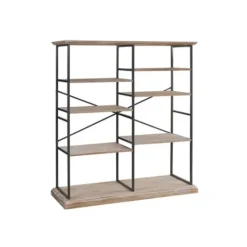 Kirkland's Home Whitewashed Etagere Industrial Bookshelf- Bookshelves