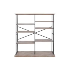 Kirkland's Home Whitewashed Etagere Industrial Bookshelf- Bookshelves