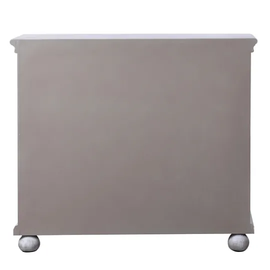 Kirkland's Home Whitewashed Gray Wood Hexagonal Door Cabinet- Cabinets & Sideboards