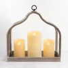 Kirkland's Home Whitewashed Wood Beaded Open Lantern- Lanterns