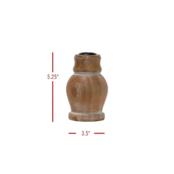 Kirkland's Home Whitewashed Wood Taper Candle Holder, 5 In.- Candle Holders