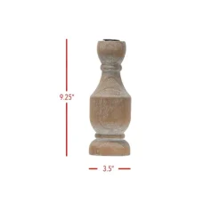 Kirkland's Home Whitewashed Wood Taper Candle Holder, 9 In.- Candle Holders