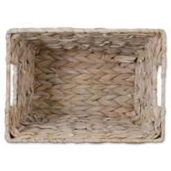 Kirkland's Home Whitewashed Woven Water Hyacinth Baskets, Set Of 2- Baskets & Boxes