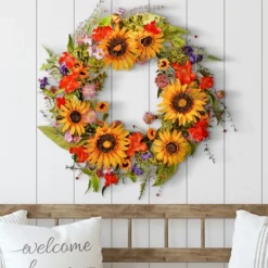 Kirkland's Home Wild Garden Sunflower Mix Wreath- Wreaths
