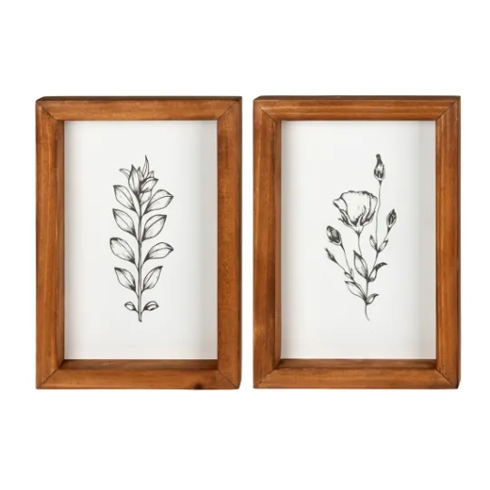 Kirkland's Home Wildflower Stems Framed Art Prints, Set Of 2- Framed Art