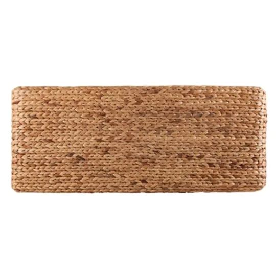 Kirkland's Home Wiley Woven Hyacinth Bench With White Base- Benches & Ottomans