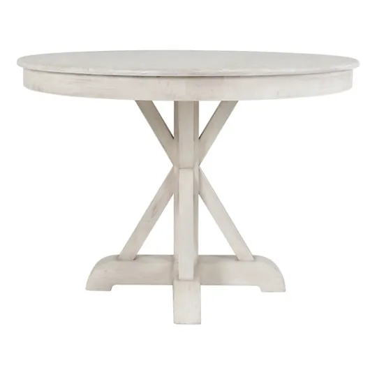 Kirkland's Home Willa White Reclaimed Pine Wood Dining Table- Dining Tables