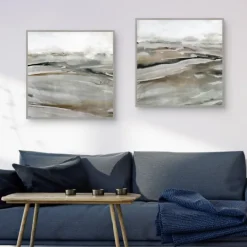 Kirkland's Home Windblown Sands Framed Canvas Art Prints, Set Of 2- Framed Art