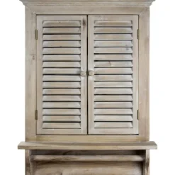 Kirkland's Home Window Shutter Mirror With Shelf And Towel Rod- Decorative Mirrors