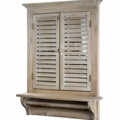 Kirkland's Home Window Shutter Mirror With Shelf And Towel Rod- Decorative Mirrors