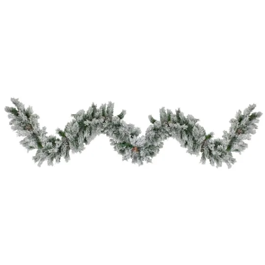Kirkland's Home Wintergreen Flocked Pinecone Garland, 108 In.- Arrangements & Greenery