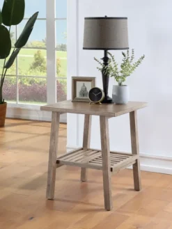 Kirkland's Home Wire Brushed Natural Accent Table- Accent & End Tables